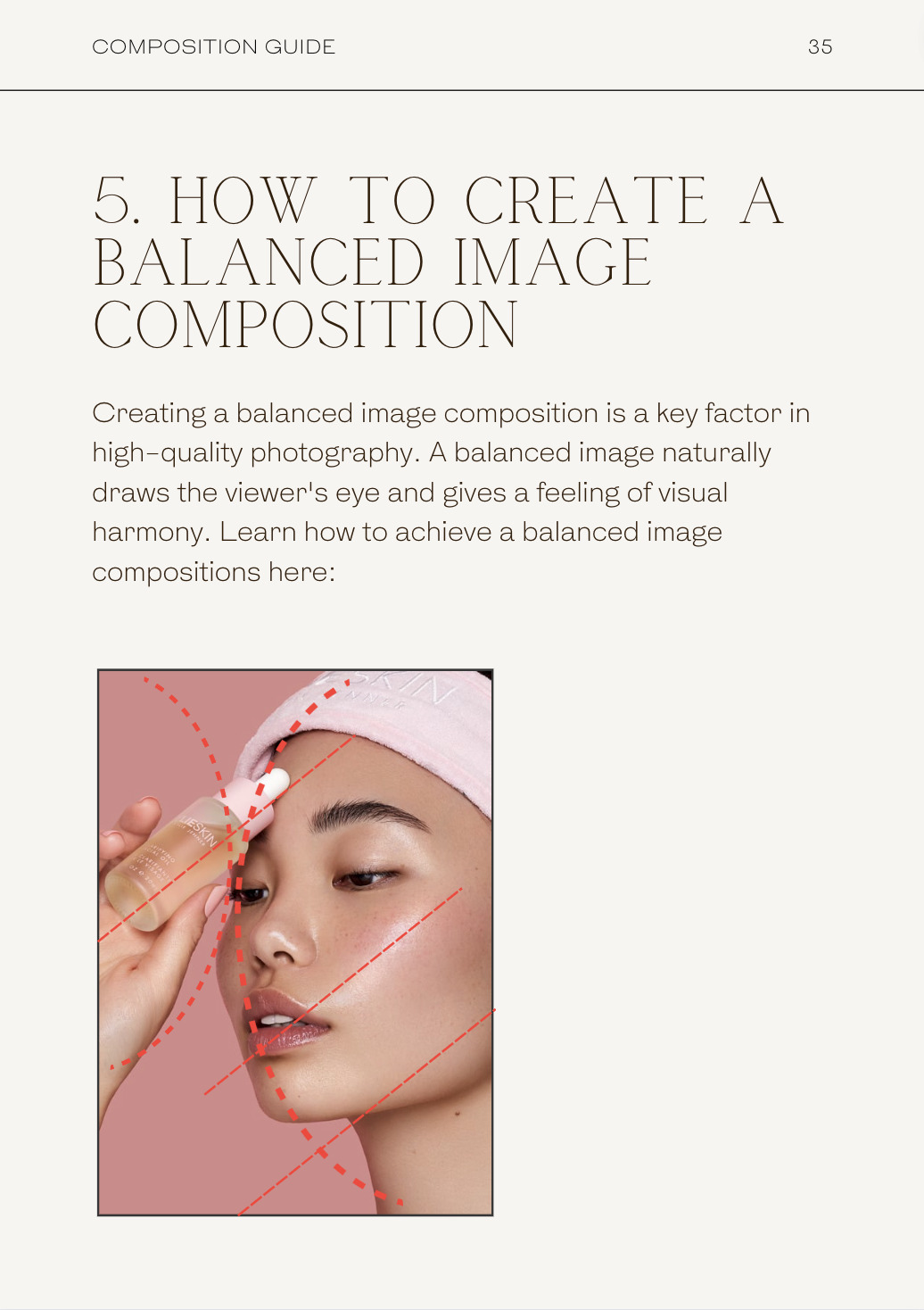 Natascha Lindemann - My Composition Rules for Beauty Photographer - Page 7 - How to create a balanced image composition- PDF Guide